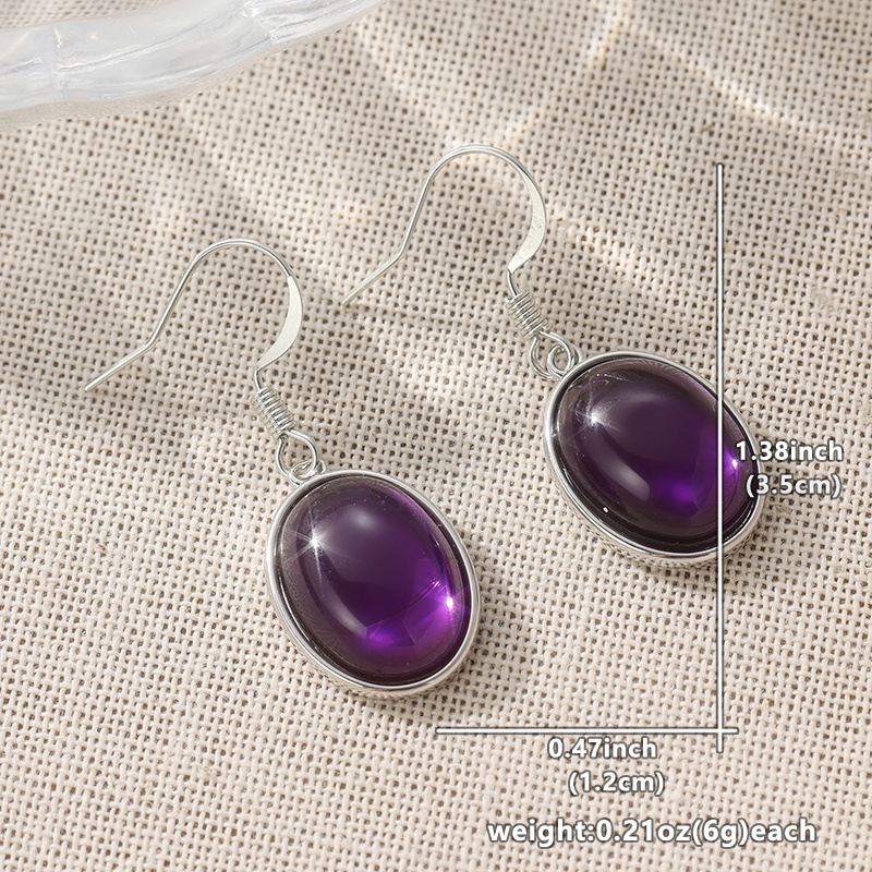 Women's Elegant Minimalist Oval Teardrop Copper Earrings